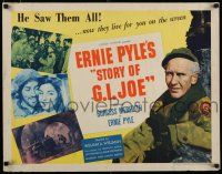 7j769 STORY OF G.I. JOE style B 1/2sh '45 William Wellman, Burgess Meredith as Ernie Pyle!