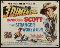 7j771 STRANGER WORE A GUN 3-D 1/2sh '54 Randolph Scott for the first time in 3 dimensions!