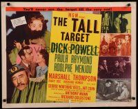 7j784 TALL TARGET style B 1/2sh '51 Anthony Mann film noir, art of Dick Powell & Paula Raymond!