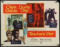 7j787 TEACHER'S PET style A 1/2sh '58 teacher Doris Day, pupil Clark Gable, sexy Van Doren!
