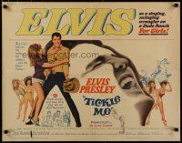 7j807 TICKLE ME 1/2sh '65 great c/u image of Elvis Presley, full-length sexy Julie Adams!