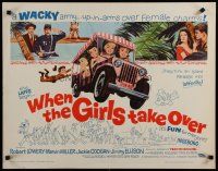 7j832 WHEN THE GIRLS TAKE OVER 1/2sh '62 Robert Lowery, Jackie Coogan, wacky Merritt art!