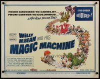 7j842 WILLY McBEAN & HIS MAGIC MACHINE 1/2sh '65 cavemen to Camelot, wacky Jack Davis artwork!