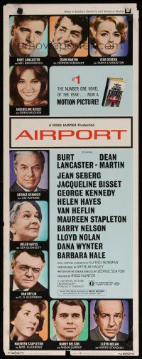 7j014 AIRPORT insert '70 Burt Lancaster, Dean Martin, Jacqueline Bisset, Jean Seberg & more!