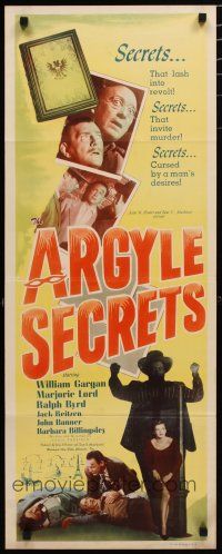 7j025 ARGYLE SECRETS insert '48 film noir from the world's most sinister best-seller!