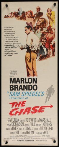 7j065 CHASE insert '66 Marlon Brando, Jane Fonda, Robert Redford, directed by Arthur Penn
