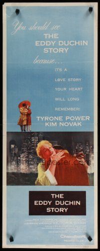 7j103 EDDY DUCHIN STORY insert '56 Tyrone Power & Kim Novak in a love story you will remember!