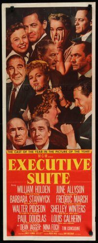 7j113 EXECUTIVE SUITE insert '54 William Holden, Barbara Stanwyck, Fredric March, June Allyson
