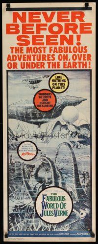 7j114 FABULOUS WORLD OF JULES VERNE insert '61 the thousand and one wonders of the world to come!