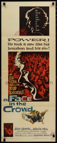 7j115 FACE IN THE CROWD insert '57 Elia Kazan, Andy Griffith liked bourbon & sin, Hofmann art!
