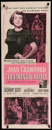 7j126 FLAMINGO ROAD insert '49 Michael Curtiz, ultimate image of smoking bad girl Joan Crawford!