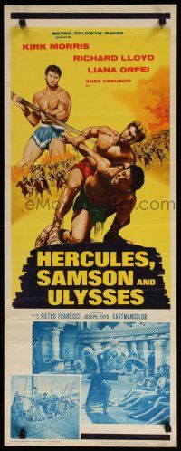 7j173 HERCULES, SAMSON, & ULYSSES insert '65 Pietro Francisci sword & sandal action, gladiator art