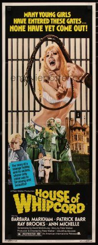 7j185 HOUSE OF WHIPCORD insert '74 sexy art of young girls who go in, but never come out!