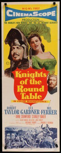 7j244 KNIGHTS OF THE ROUND TABLE insert '54 Robert Taylor as Lancelot, Ava Gardner as Guinevere!