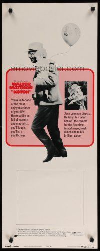 7j245 KOTCH insert '71 Walter Matthau w/baby & balloon, directed by Jack Lemmon!