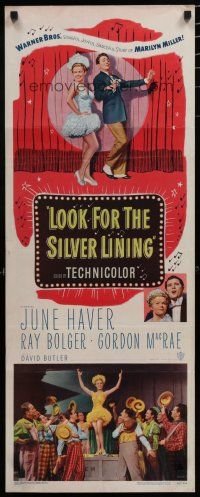 7j263 LOOK FOR THE SILVER LINING insert '49 art of June Haver & Ray Bolger dancing, Gordon MacRae