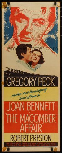 7j273 MACOMBER AFFAIR insert '47 Gregory Peck makes that Hemingway kind of love to Joan Bennett!