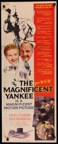 7j275 MAGNIFICENT YANKEE insert '51 Louis Calhern as Oliver Wendell Holmes, John Sturges directed!