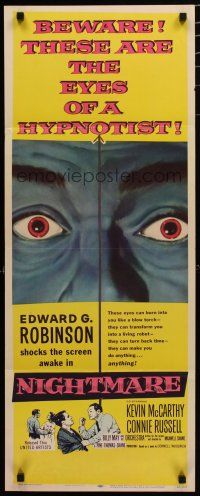 7j307 NIGHTMARE insert '56 Edward G. Robinson, from the Cornel Woolrich novel!