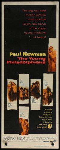 7j435 YOUNG PHILADELPHIANS insert '59 rich lawyer Paul Newman defends friend from murder charges!