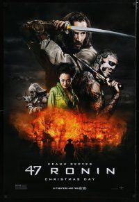 7k017 47 RONIN teaser DS 1sh '13 Keanu Reeves w/sword, Hiroyuki Sanada, Rick Genest!