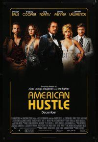 7k047 AMERICAN HUSTLE advance DS 1sh '13 Christian Bale, Cooper, Amy Adams, Jennifer Lawrence!