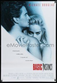 7k077 BASIC INSTINCT int'l 1sh '92 Paul Verhoeven directed, Michael Douglas & sexy Sharon Stone!