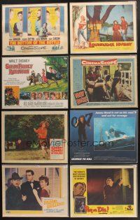7m031 LOT OF 99 LOBBY CARDS '40s-80s many great scenes & includes some title cards!