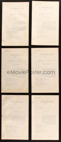 7m080 LOT OF 6 CUTTING CONTINUITY MOVIE SCRIPTS FROM ZORRO RIDES AGAIN '58 great content!