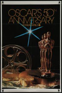 7p012 50TH ANNUAL ACADEMY AWARDS 1sh '78 ABC, great image of Oscar statue by Jim Britt