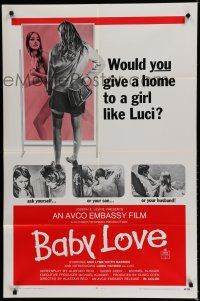 7p058 BABY LOVE 1sh '69 would you give a home to a girl like Luci, a BAD girl!