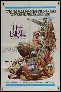 7p079 BIBLE 1sh '67 directed by John Huston & as Noah, George C. Scott as Abraham!