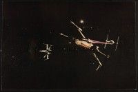 7r009 STAR WARS 2 color 20x30 stills '77 cool scenes with Millennium Falcon & X-wing fighters!