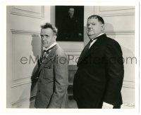 7s038 AIR RAID WARDENS 8.25x10 still '43 great close up of Stan Laurel & Oliver Hardy in doorway!