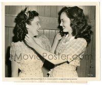 7s054 ANN BLYTH/SUE ENGLAND 8.25x10 still '50 admiring each other's curls from This Love of Ours!