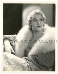 7s085 BETTY COMPSON 8x10.25 still '31 great seated close up wearing fur by Ernest A. Bachrach!