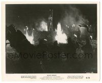 7s097 BLACK SUNDAY 8x10 still '61 Mario Bava, cult surrounds woman about to burn on pyre!