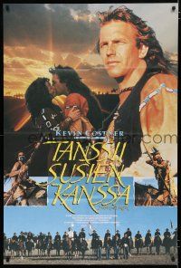 7t182 DANCES WITH WOLVES Finnish '90 Kevin Costner & Native American Indians, different image!