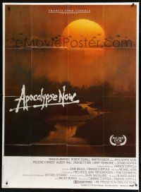 7t464 APOCALYPSE NOW French 1p '79 Francis Ford Coppola Vietnam War classic, Bob Peak art!