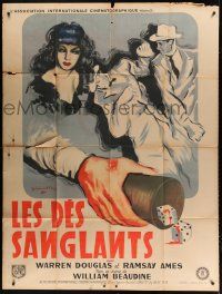 7t481 BELOW THE DEADLINE French 1p '45 different gambling art of hand rolling bloody dice!
