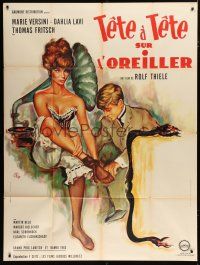 7t492 BLACK-WHITE-RED FOUR POSTER style B French 1p '63 Okley art of sexy Daliah Lavi!