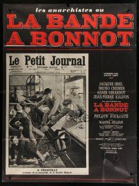 7t504 BONNOT'S GANG French 1p '68 Philippe Fourastie's La Bande a Bonnot, cool newspaper image!