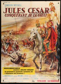 7t512 CAESAR THE CONQUEROR French 1p '62 best art of Cameron Mitchell as Julius Caesar by Casaro!