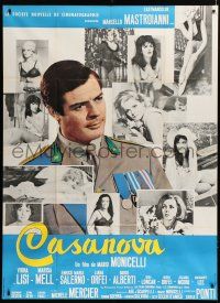 7t518 CASANOVA '70 French 1p '65 Marcello Mastroianni, montage of sexy Virna Lisi & other girls!