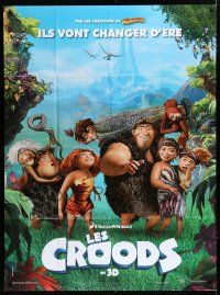 7t541 CROODS French 1p '13 Dreamworks CGI animated caveman cartoon, great image!