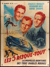 7t547 DAREDEVILS OF THE RED CIRCLE French 1p '39 Bruce Bennett in Republic serial, Belinsky art!