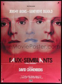 7t548 DEAD RINGERS French 1p '89 Jeremy Irons & Genevieve Bujold, directed by David Cronenberg!