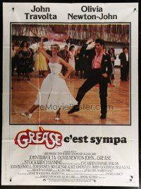 7t608 GREASE French 1p '78 John Travolta & Olivia Newton-John dancing in a most classic musical!