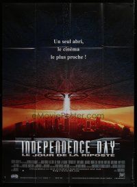 7t643 INDEPENDENCE DAY French 1p '96 great image of enormous alien ship over New York City!