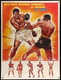 7t685 LES PLUS GRANDS COMBATS DU SIECLE French 1p '60s Belinsky art of Cassius Clay & boxing greats